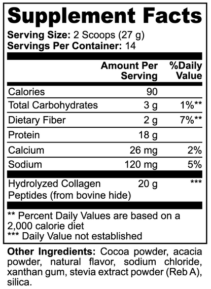 Grass-Fed Collagen Peptides Powder (Chocolate)